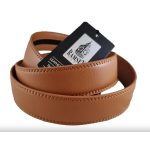 Ramsey London Valódi bőr férfi öv elegáns automata csatos cognac