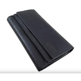 Valódi bőr brifkó péntárca fekete