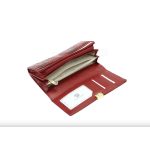 Gregorio női bőr pénztárca piros lakk pillangós 1006