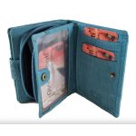 Emőke valódi bőr női pénztárca kék Gina Monti RFID