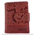 Franciska valódi bőr női pénztárca piros Gina Monti RFID