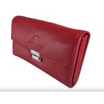 Pincér pénztárca piros valódi bőr brifkó Always Wild