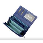 Valódi bőr női brifkó piros pincér pénztárca Absolut Leather