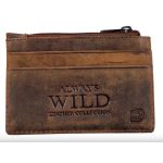 Valódi bőr kártyatartó barna színben