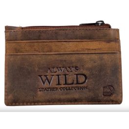 Valódi bőr kártyatartó barna színben