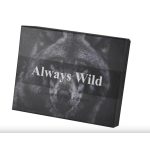 Kisméretű férfi bőr pénztárca fekete Always Wild