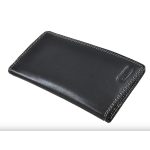 Bőr kártyatartó nagyméretű irattartó fekete színben díszdobozban