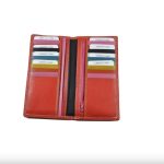 Bőr kártyatartó nagyméretű irattartó fekete színben díszdobozban