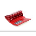 Női bőr pénztárca lakk fehér nagyméretű