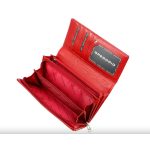 Női bőr pénztárca lakk fehér nagyméretű