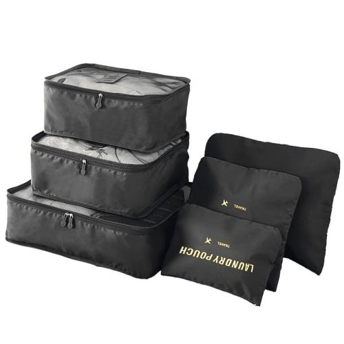 Bőrönd rendszerező szett 6 részes fekete