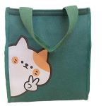 Thermo uzsonnás és ebédes táska zöld színben