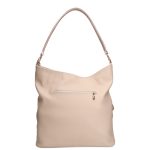 Elegáns női válltáska nagyméretű Karen bézs rostbőr
