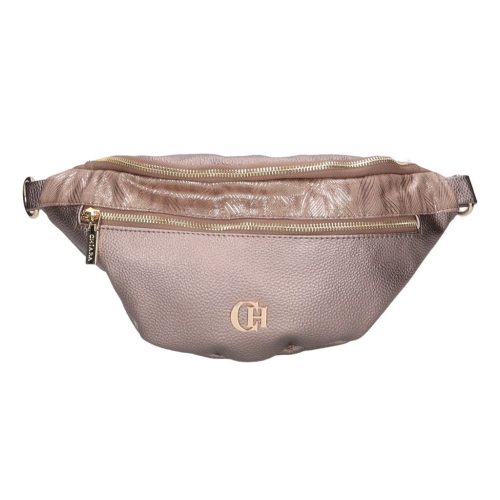 Chiara női övtáska crossbody rosegold rostbőr