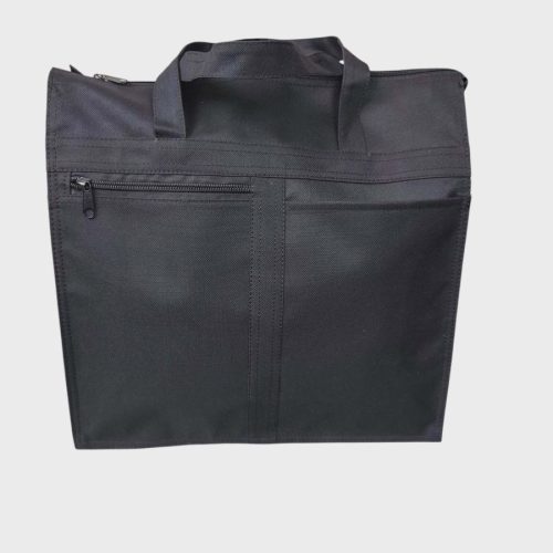 Bevásárló táska fekete nagyméretű vászon satyor