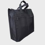 Bevásárló táska fekete nagyméretű vászon satyor