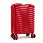 Kabin bőrönd 40 x 30 x 20 cm xs wizzair ryanair kivehető kerekekkel piros színben