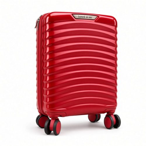 Kabin bőrönd 40 x 30 x 20 cm xs wizzair ryanair kivehető kerekekkel piros színben