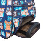 Gurulós utazótáska baglyos nagyméretű 2 kerekű 55 cm