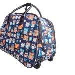 Gurulós utazótáska baglyos nagyméretű 2 kerekű 55 cm