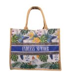 Női nyári táska strandtáska kék bézs