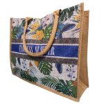 Női nyári táska strandtáska kék bézs