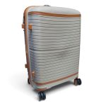 Szürke bőrönd XL óriás méret 75 cm bővíthető kivehető kerekekkel