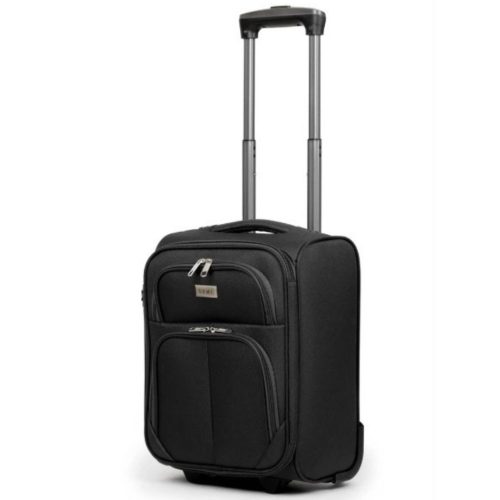Bőrönd 40 x 30 x 20 cm Wizzair ingyenes kézipoggyász méret fekete 2 kerekű 1221 xs