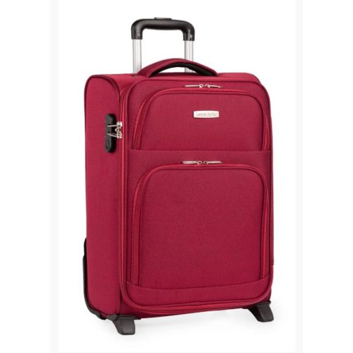 Bőrönd 55 x 40 x 20 cm Wizzair Priority 2 kerekű bordó kézipoggyász