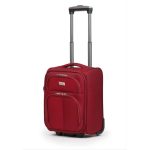 Kézipoggyász bőrönd 40 x 30 x 2 cm Wizzair méret bordó 2 kerekű 1221 xs