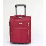 Kézipoggyász bőrönd 40 x 30 x 2 cm Wizzair méret bordó 2 kerekű 1221 xs