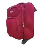 Kézipoggyász bőrönd 40 x 30 x 2 cm Wizzair méret bordó 2 kerekű 1221 xs