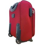 Kézipoggyász bőrönd 40 x 30 x 2 cm Wizzair méret bordó 2 kerekű 1221 xs