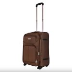 Bőrönd 55 x 40 x 20 cm 2 kerekű Leonardo da Vinci Wizzair méret barna bővíthető