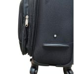 Wizzair Priority bőrönd 55 x 38 x 20/23 cm bővíthető fekete Leonardo