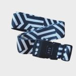 Bőröndpánt számzáras biztonsági poggyász heveder fekete fehér elegáns