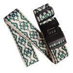 Bőröndpánt számzáras biztonsági poggyász heveder zöld bézs