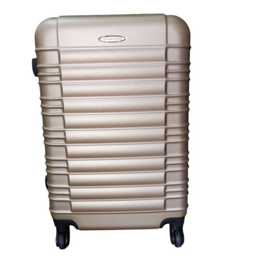 Bőrönd M-es méret közepes keményfalú 63 cm gold