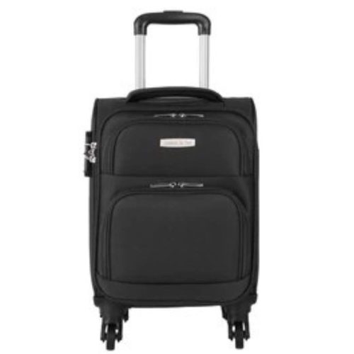 Kabin bőrönd 40 x 30 x 20 cm Wizz kivehető kerekekkel számzárral fekete