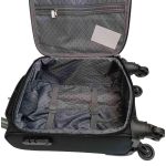 Kabin bőrönd 40 x 30 x 20 cm Wizz kivehető kerekekkel számzárral fekete