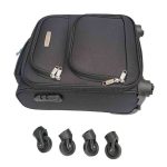 Kabin bőrönd 40 x 30 x 20 cm Wizz kivehető kerekekkel számzárral fekete