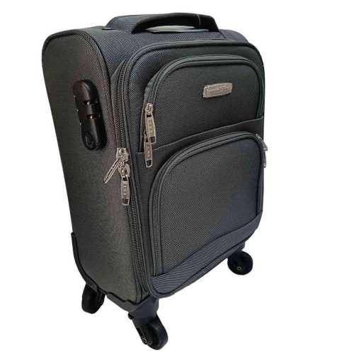 Wizz Bőrönd 40 x 30 x 20 cm kabinbőrönd kivehető kerékkel számzárral szürke