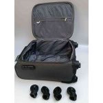 Wizz Bőrönd 40 x 30 x 20 cm kabinbőrönd kivehető kerékkel számzárral szürke