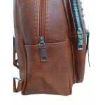 Anka női hátizsák barna színben szegecses