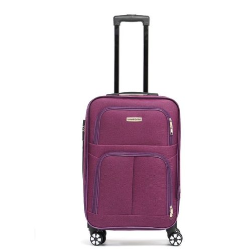 Bőrönd közepes méretű 60 cm lila színű LDV bővíthető