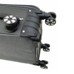 Bőrönd kabin méret  55 x 40 x 20 cm kivehető kerekekkel puhafalú szürke