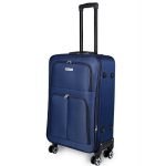 Kék bőrönd XL óriás méret 75 cm bővíthető kivehető kerekekkel