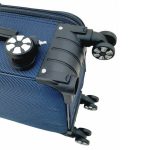 Kézipoggyász bőrönd 40 x 30 x 20 cm Wizz méret kivehető kerekekkel kék