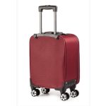 Kézipoggyász bőrönd 40 x 30 x 20 cm Wizz méret kivehető kerekekkel bordó