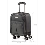 Kézipoggyász bőrönd 40 x 30 x 20 cm xs kivehető kerekekkel Wizzair szürke